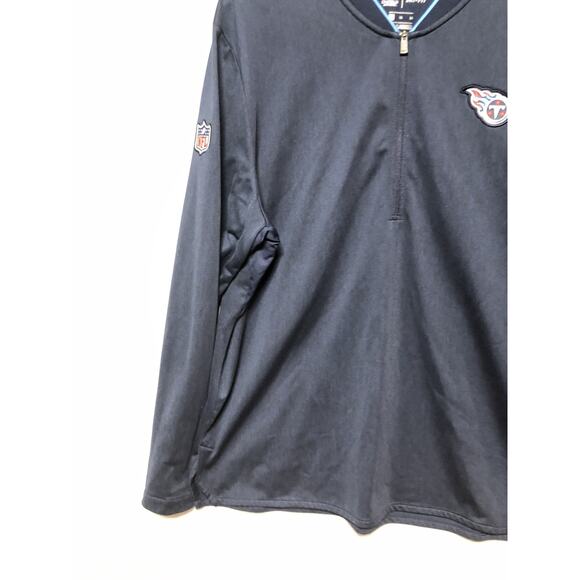 Tennessee Titans Nike Windbreaker Mens XL Blue NFL On Field 1/4 Zip Jacket - Picture 4 of 10